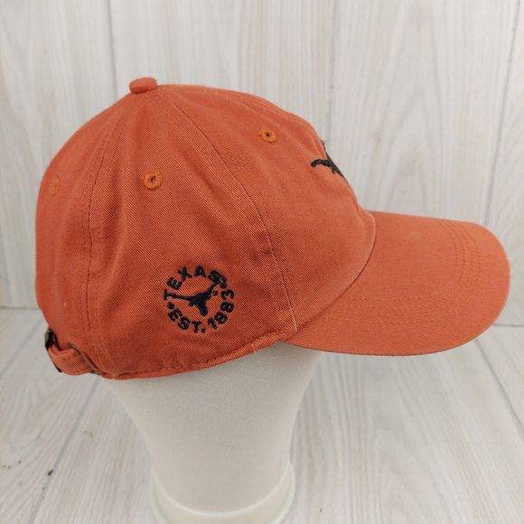 Vintage Texas Longhorns Hat Cap Strapback‎ Orange Black Logo Ahead Vintage Dad - Picture 4 of 7